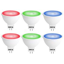 Lâmpada LED TUMUPSM RGB MR16 5W (pacote com 6) 12V não regulável