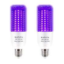 Lâmpada LED UV preta 15W Kapata E26 120V, pacote com 2