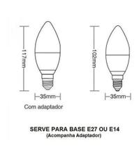 Lampada led vela 3w 3000k e14- taschibra