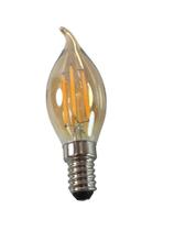 Lampada led vela 4w e-14 branco quente filamento bico torto Lampada led vela 4w e-14 branco quente filamento bico torto