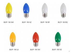 Lampada Led Vela Chama 1w Decorativo Lustre 127v E27 110v - Ctb