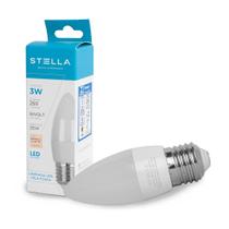 Lâmpada LED Vela Fosca 3W Bivolt E14 3000K Quente STH9300/30 Stella