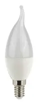 Lampada Led Vela Leitosa Bico Torto 4,5W E14 Branco Quente