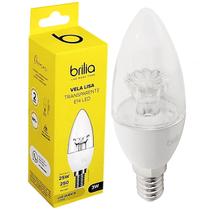 Lâmpada Led Vela Lisa 4w Bivolt E14 Branco Quente