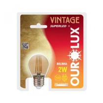 Lâmpada LED Vintage BOLINHA 2W 2400K - OUROLUX (05310) Lâmpada LED Vintage BOLINHA 2W 2400K - OUROLUX (05310)