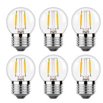 Lâmpada LED vintage Dimwat G40 E26 1W 2700K branca quente, pacote com 6 Lâmpada LED vintage Dimwat G40 E26 1W 2700K branca quente, pacote com 6