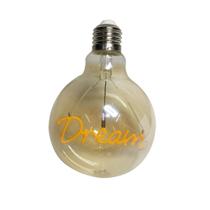 Lampada Led Vintage Dream Mensagem 4w Branco Quente Casa Comercio