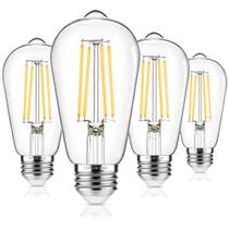 Lâmpada LED Vintage Edison ST58 ASOMST - 6W 3000K 850LM (Pacote com 4)