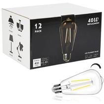 Lâmpada LED WinSaled Dimmable Edison 4W 5000K 400lm E26, pacote com 12