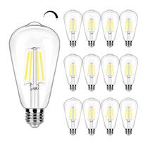 Lâmpada LED WinSaled Dimmable Edison 4W 5000K E26, pacote com 12