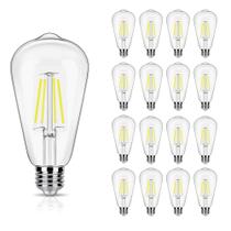Lâmpada LED WinSaled Edison 4W 5000K Daylight ST19, pacote com 16