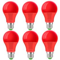 Lâmpada LED Wivety A19 E26 Base 9W Luz Vermelha para Exterior