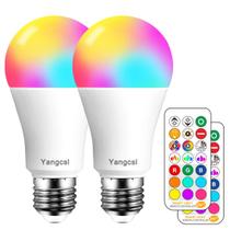 Lâmpada LED Yangcsl 10W RGB que muda de cor 85W Equiv, pacote com 2