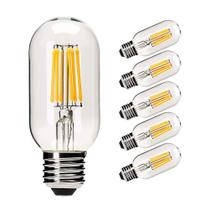 Lâmpada LED YFXRLIGHT T45 regulável 6W 2700K E26 550Lm, pacote com 6 Lâmpada LED YFXRLIGHT T45 regulável 6W 2700K E26 550Lm, pacote com 6
