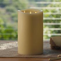 Lâmpada Luminara Tri-Flame LED Candle Ivory 15x25cm Bateria