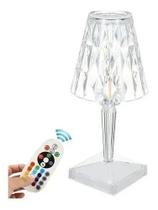 Lâmpada Luminária De Mesa Acrílico Luz Rgb Com Controle Usb Lâmpada Luminária De Mesa Acrílico Luz Rgb Com Controle Usb