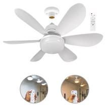 Lampada Luminaria Led Ventilador Teto Dimerizavel 40w Quente Frio Amarela Branca Galaxy Bivolt