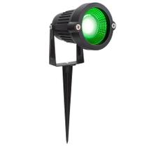 Lampada Luminaria Super LED Espeto jardim Spot 7W Luz Verde