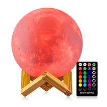 Lâmpada lunar LOGROTATE 16 cores, regulável, recarregável, 15 cm