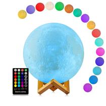 Lâmpada lunar LOGROTATE Lâmpadas de luz lunar com ajuste de tempo de 24 cm
