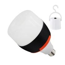 Lampada Luz de Emergencia 30W Sem Fio Recarregavel Com Gancho E27