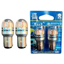 Lâmpada Luz de freio 2 Polos 1157 BAY15D Micro Advanced 360 Vermelha 12V 24V