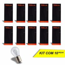 Lâmpada Luz de Ré Freio Pisca P21W Teslla Halógena 12V 21W 3200K - 10 Peças Lâmpada Luz de Ré Freio Pisca P21W Teslla Halógena 12V 21W 3200K - 10 Peças