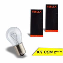 Lâmpada Luz de Ré Freio Pisca P21W Teslla Halógena 12V 21W 3200K - 2 Peças Lâmpada Luz de Ré Freio Pisca P21W Teslla Halógena 12V 21W 3200K - 2 Peças