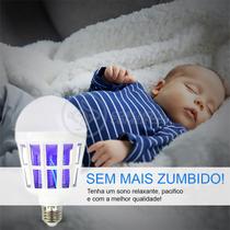 Lâmpada Luz LED Branco 15w Atrai Choque Mosquito Insetos Pernilongo Moscas