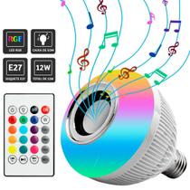 Lampada Luz Led Festa Com Caixa De Som Bluetooth RGB