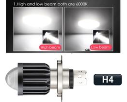 Lâmpada Luz Led H4 Ba20d Projetor Motocicleta Carro