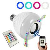 Lâmpada Luz RGB Led Colorida 13 Cores 12w Caixa de som Bluetooth Com Controle - Sunoro