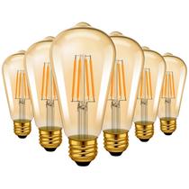 Lâmpada LVWIT Vintage Edison ST21 LED 8W 2500K E26, pacote com 6
