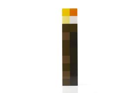 Lâmpada Minecraft Brownstone Torch 29 cm com porta de carregamento USB