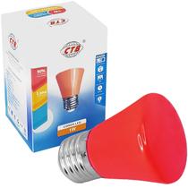 Lâmpada Mini Bulbo T44 Led 1W 127V Vermelho E27