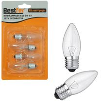 Lampada Mini Decorativa E12 7W 127V Com 4 Pecas - Rio Chens