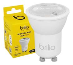 Lâmpada mini dicróica led mr11 3,5w 3000k gu10 luz morna bivolt - brilia Lâmpada mini dicróica led mr11 3,5w 3000k gu10 luz morna bivolt - brilia