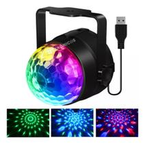 Lampada Mini Globo Led luz Colorido Rgb Para Festas Baladas Aniversários Usb 5v Bivolt