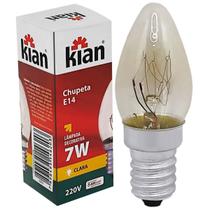 Lâmpada Mini Vela 7w 220v E14 Clara Chupeta Quente