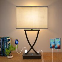 Lâmpada modelo Oyedis com porta USB C, tomada AC e lâmpada 54cm Lâmpada modelo Oyedis com porta USB C, tomada AC e lâmpada 54cm