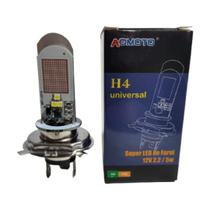 Lampada Moto H4 Super Led Efeito Xenon 8000K Cg Ybr Cb Titan