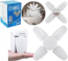 Lampada multifuncional de led modelo ventilador 24w 6500k branca fria bivolt
