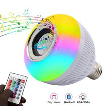 Lâmpada Musical Bluetooth LED RGB com Controle e Caixa de Som