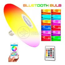 Lâmpada Musical Bulbo UFO 30w LED RGB 16 Cores + Luz Bluetooth Música Caix + Controle Remoto - Lotus