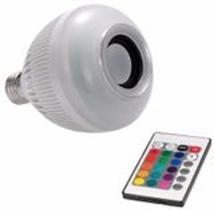 lampada musical caixa de som bluetooth led rgb com controle