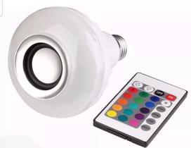 Lampada Musical Caixa Som Bluetooth Com Controle E27