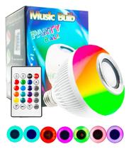 Lâmpada Musical Caixa Som Bluetooth Led Rgb Com Controle