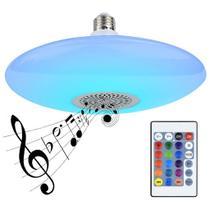 Lampada Musical Ufo Light Led Rgb 48W Bluetooth Caixa De Som