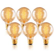 Lâmpada New Lights G25 Globe Edison 60W Vintage 2100K 6Pk