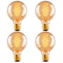 Lâmpada New Lights G25 Globe Edison 60W Vintage, pacote com 4 Lâmpada New Lights G25 Globe Edison 60W Vintage, pacote com 4